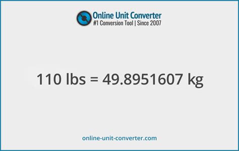 110 pounds to kg|Convert 110 pounds to kg